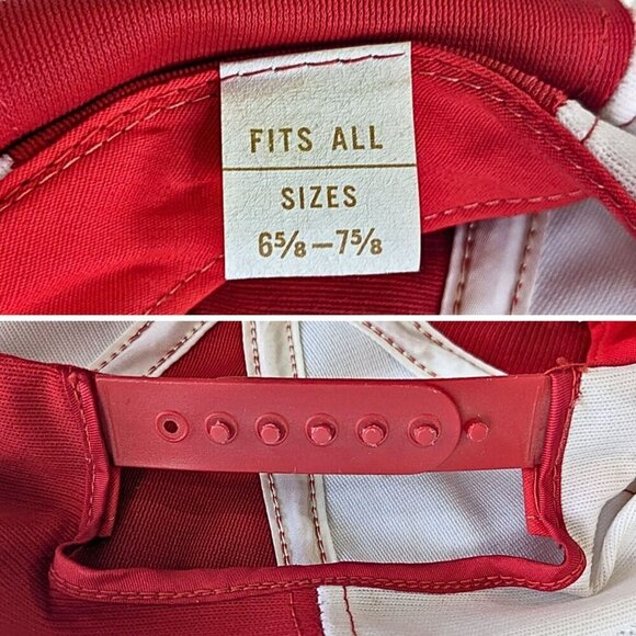 Rare Vtg 50s KENWORTH Red White Newsboy Snapback Trucker Hat S (6 5/8 - 7 5/8") - Picture 4 of 5